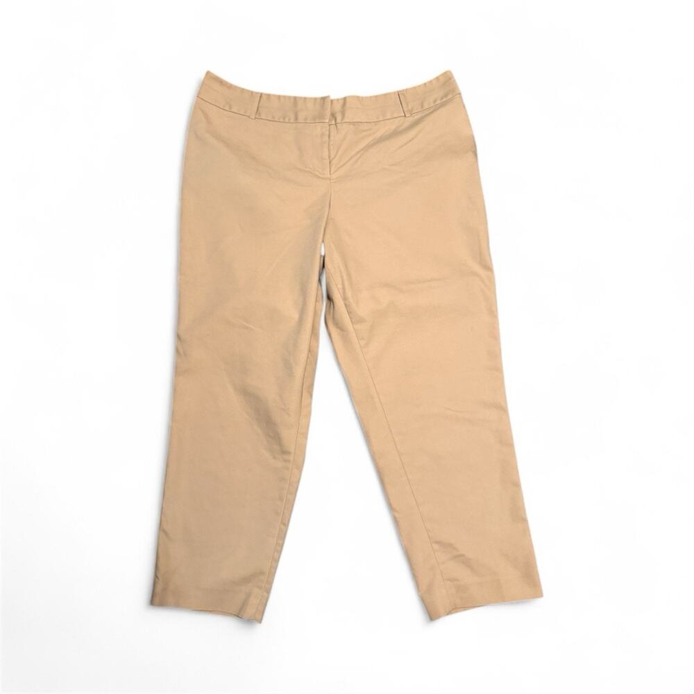 Lane Bryant Beige Cropped Pants Sz 18 Stains on Rear Left Leg Casual Brunch